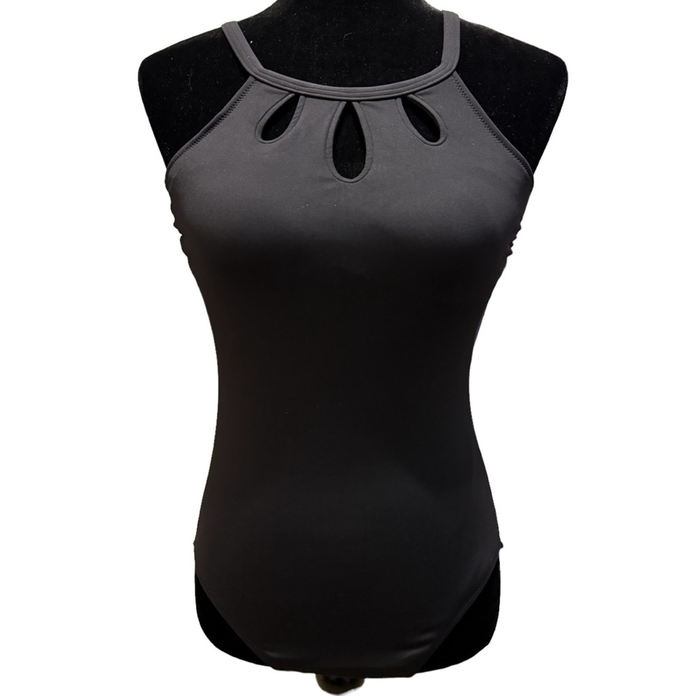 Amoena 71351 Corsica Black Pocket One Piece Swimsuit - Size 8